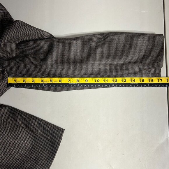 Lauren Ralph Lauren Blazer Jacket Mens 42L Houndstooth Two Button Brown Navy - Picture 13 of 16
